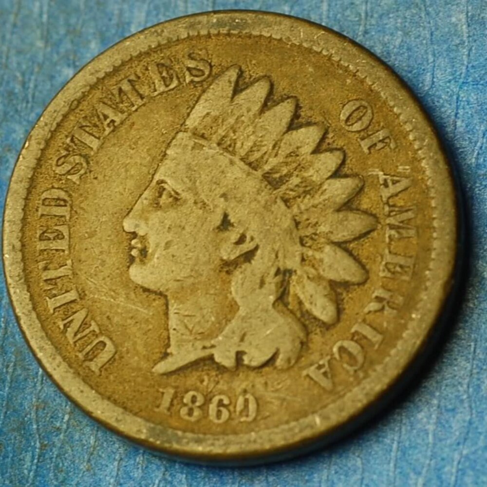 Vintage-Style Coin civil war era 1860